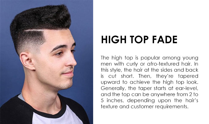 High Top Fade | 29 Different type of Tapper Fade Haircuts for Men | NeoStopZone