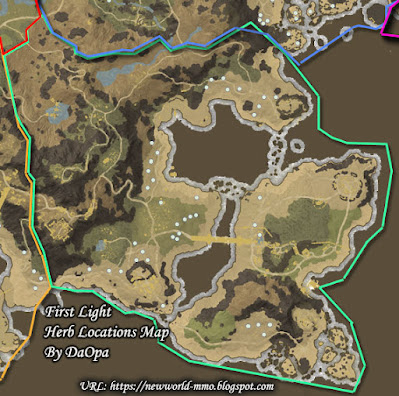 First Light herb locations map