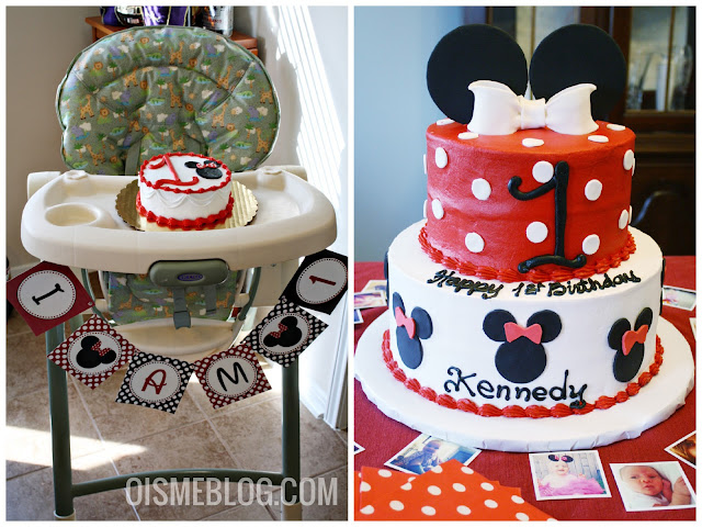 minnie mouse smash cake, birthday cake, banner