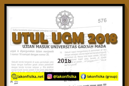 Pembahasan Soal UTUL UGM 2018 - Saintek - Fisika – Pdf dan Video