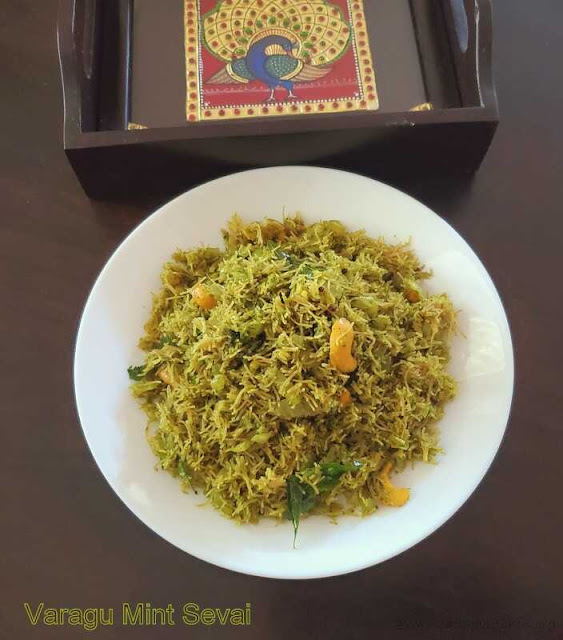 images of Varagu Mint Sevai / Kodo Millet Mint Sevai / Millet Mint Sevai / Varagu Sevai Mint Upma / Kodo Millet Mint Upma - Millet Recipes