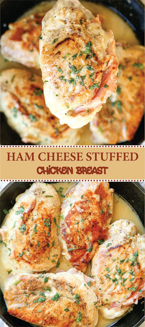 HAM CHEESE STUFFED CHICKEN BREAST - Fast Family Meals