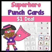 Superhero Punch Cards Dollar Deal