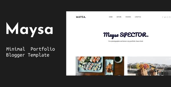 Maysa - Minimal Portfolio Blogger Template for Blogspot Website