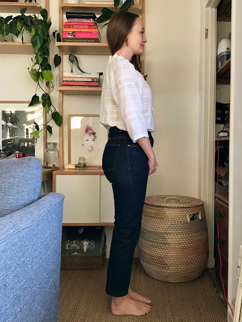 Diary of a Chain Stitcher: Textured Rayon Wilder Top from Friday Pattern Company and Megan Nielsen Straight Leg Dawn Jeans
