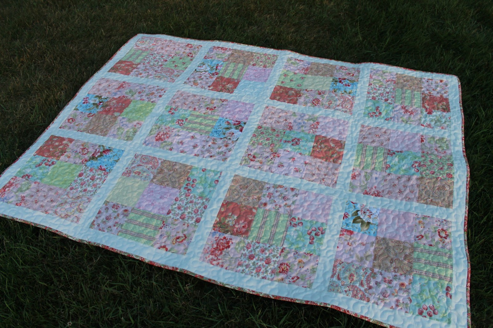 SunShine Sews... Floral 9Patch Quilt Completed