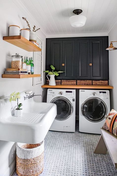 Before And After Remodeled Laundry Room Lightens Up