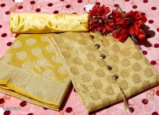 Dress Materials: Banarasi Jacquard ₹770/- free COD WhatsApp +919730930485