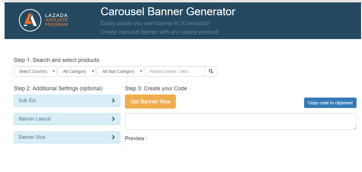 Jlteksolution How To Create Lazada Affiliate Banner In 20 Seconds