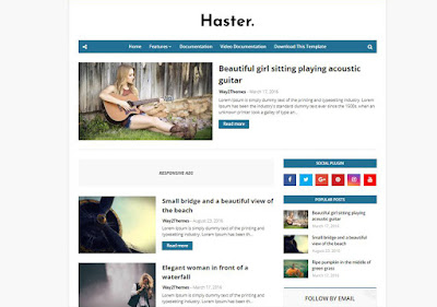 Huster Responsive Free Blogger Templates Huster Responsive Free Blogger Templates