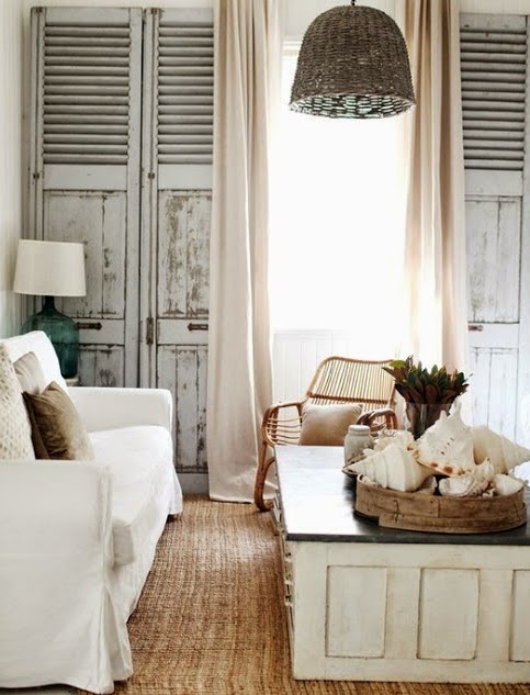 old shutters for wall decor