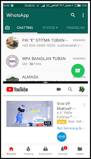 Cara mengaktifkan layar split (split screen/dual window) Xiaomi MIUI 9