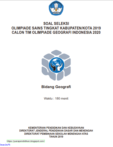 Donwload Soal Osk Geografi Tahun 2019 Pdf Juara Pendidikan
