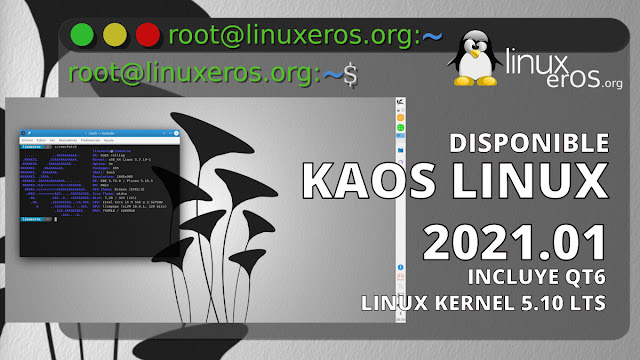 KaOS Linux 2021.01, con Linux Kernel 5.10 LTS y Qt 6