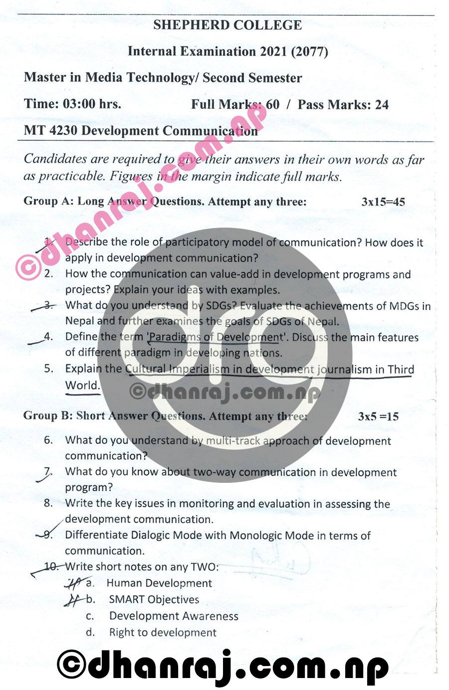 development-communication-mt4230-question-paper-internal-examination-2077-2021-shephard-college