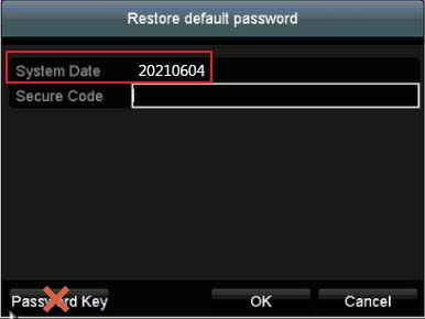 LTS reset password NVR DVR