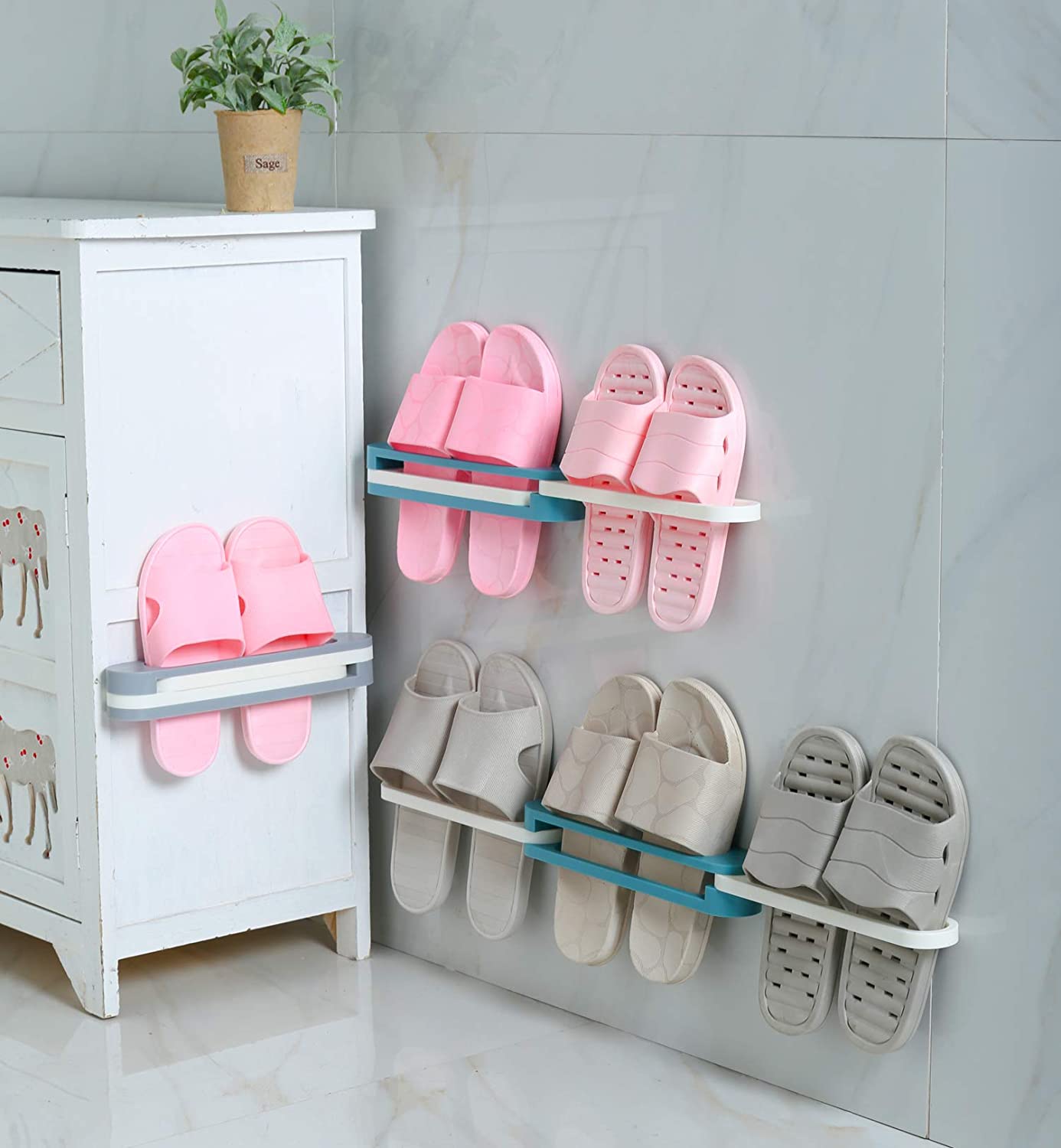 Slippers Rack Hanging Shoe Organizers buy on Amazon and