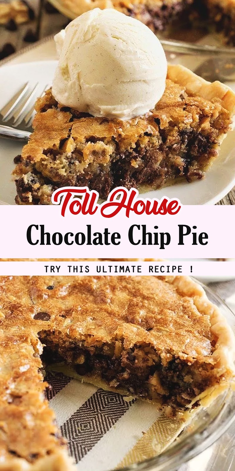 Toll House Chocolate Chip Pie 3 SECONDS