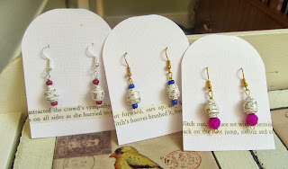 paper bead earrings