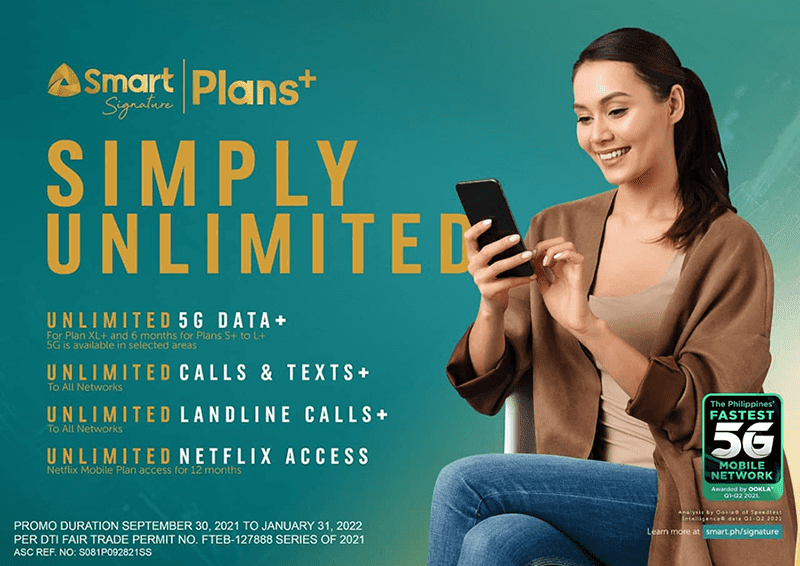 Smart intros Signature Plans+ with UNLI 5G, starts at PHP 999 per month!