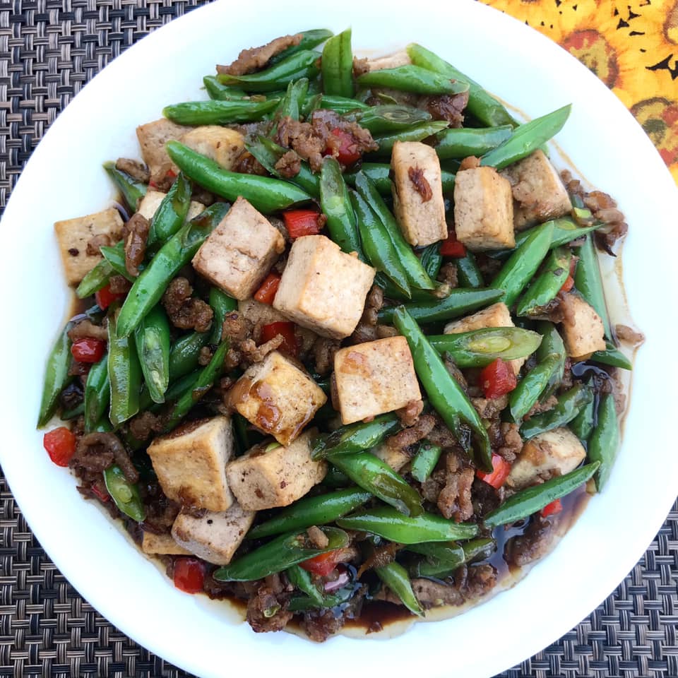 Tofu and Green Bean with Ground Pork