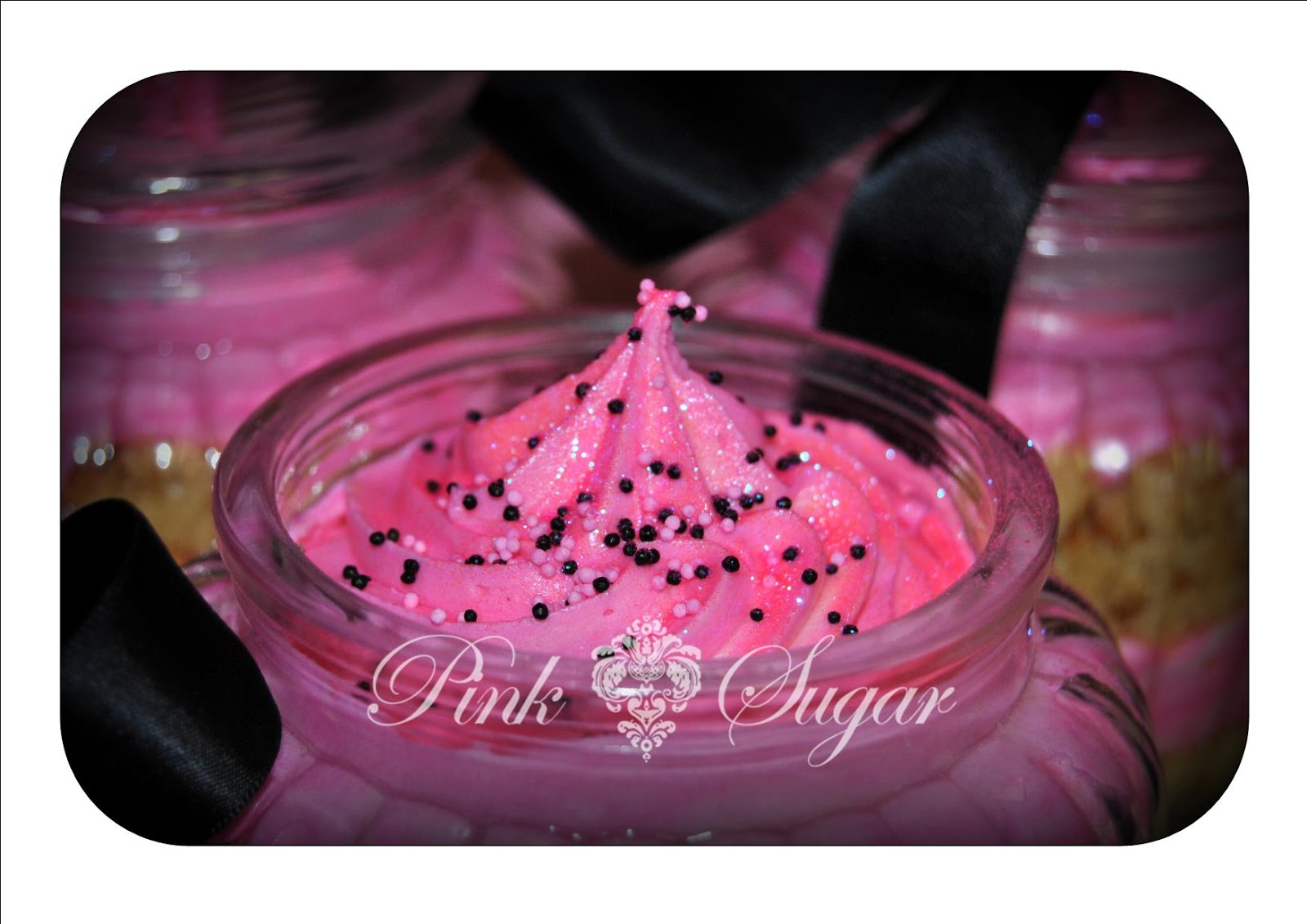 Pink Sugar Hot Pink Cake In A Jar...