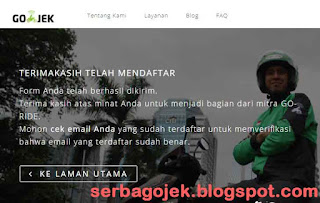 Formulir Pendaftaran Online GoJek