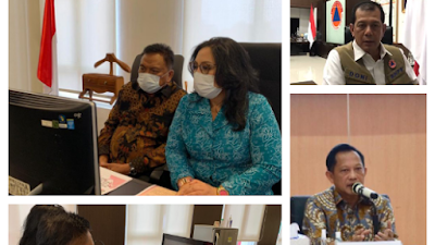 Gubernur Olly dan Ibu Rita Ikuti Rakor Virtual Perubahan Perilaku Baru Masa Pandemi Covid-19
