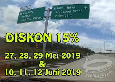 Diskon 15% Jalan Tol Lampung (Bakauheni - Terbanggi Besar)