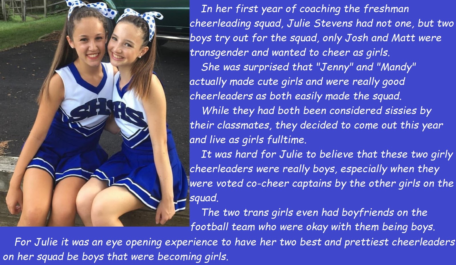 Cheerleader tg caption