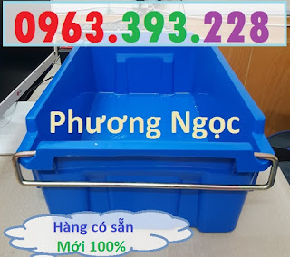 Thùng nhựa đựng linh kiện có quai sắt, sóng nhựa bít A2, thùng nhựa đặc A2 có qu Tqsd