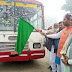 पूर्व विधायक व भाजपा नेता ने हरी झण्डी दिखाकर रोडवेज बस को किया रवाना 