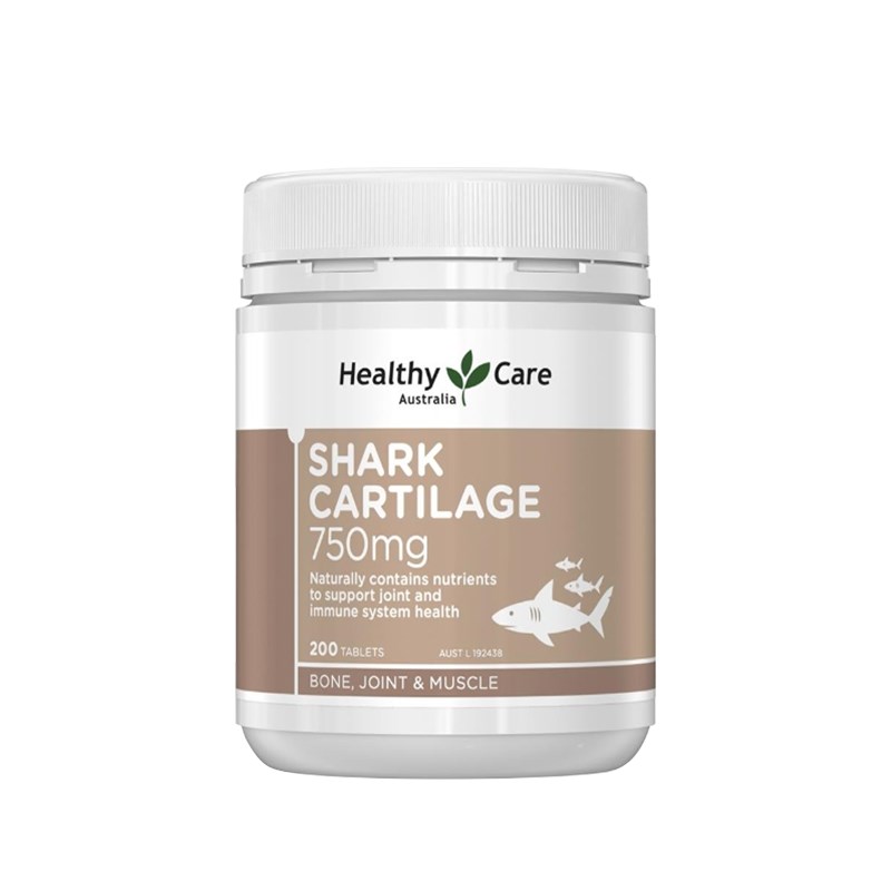 Healthy Care Viên uống bổ xương khớp sụn vi cá mập Shark Cartilage 750mg x 200 viên