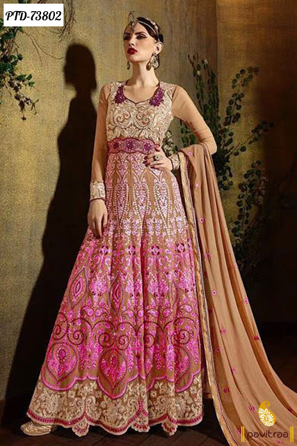Buy Latest Pink Color Western Indian Wedding Dresses for Bride Online Shopping Collection with Discount Offer Price