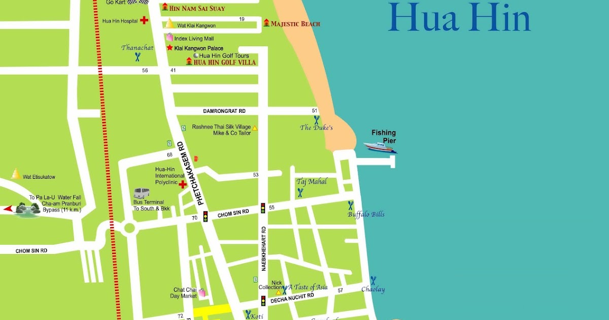 Urlaub in Hua Hin : Stadtplan Hua Hin