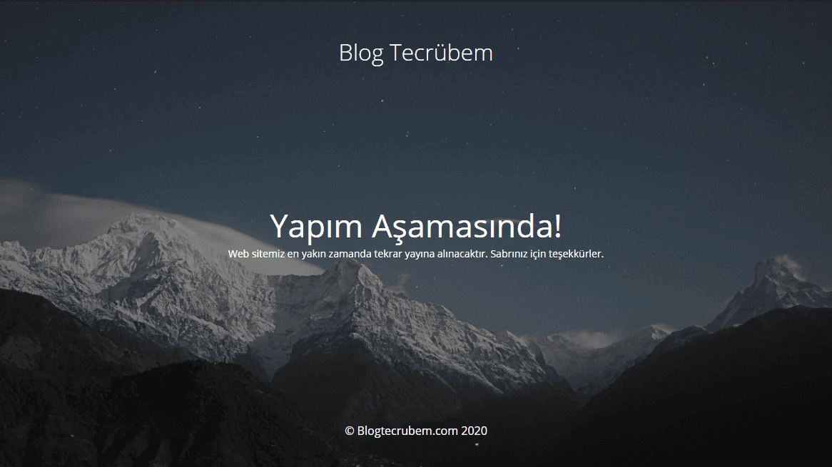 Wordpress Yapim Asamasinda Eklentisi Blog Tecrubem