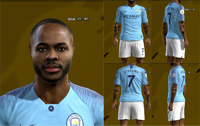 Pes 2013 Raheem Sterling Manchester City Face Tattoo 2019 Kazemario Evolution