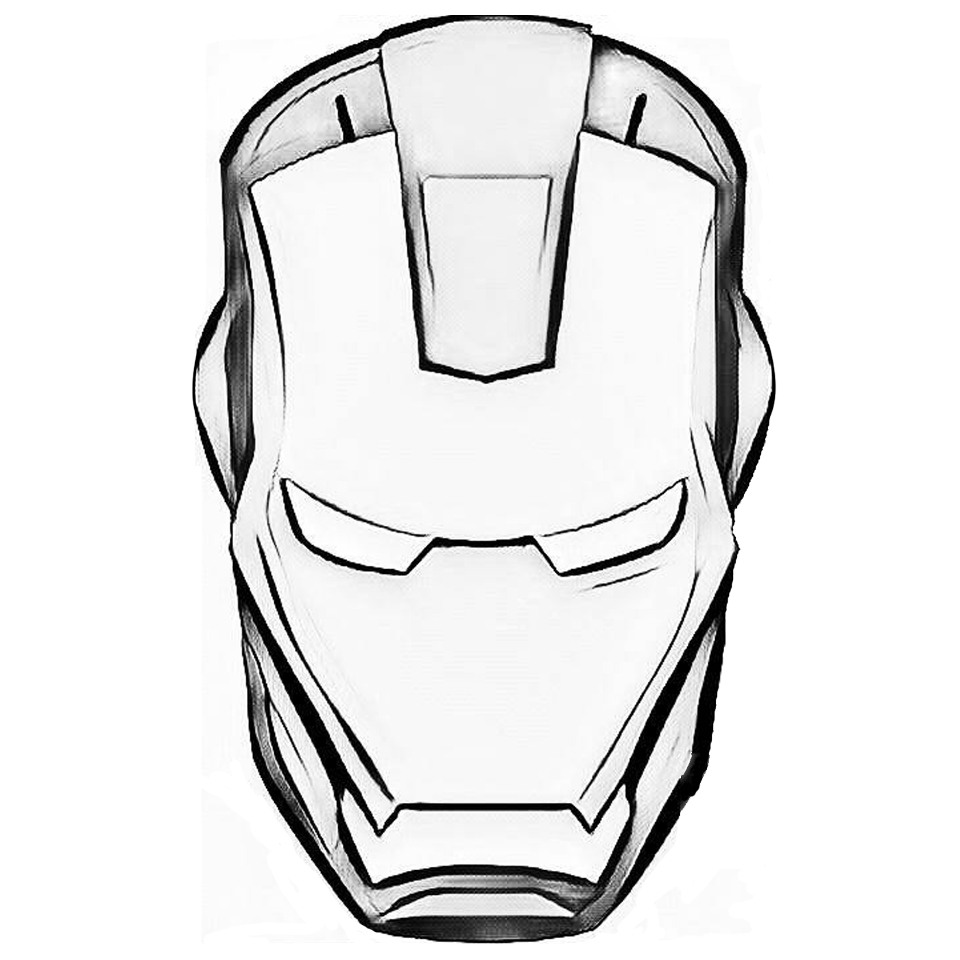 Iron Man Line art Thumb Drawing Sketch, Iron Man, angle, white, face png |  PNGWing