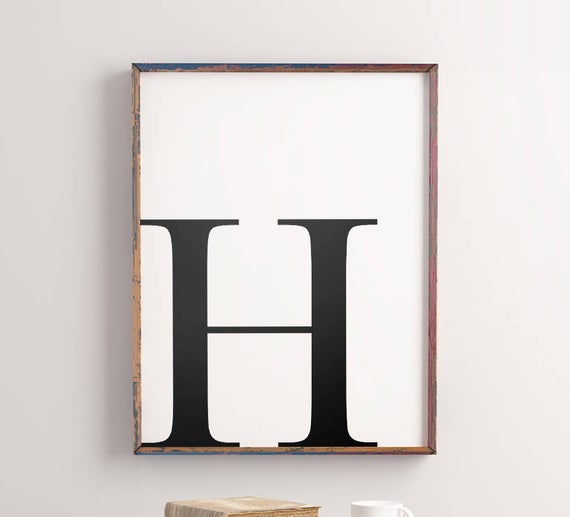 Letter H Wall Decor Thankyou Letter