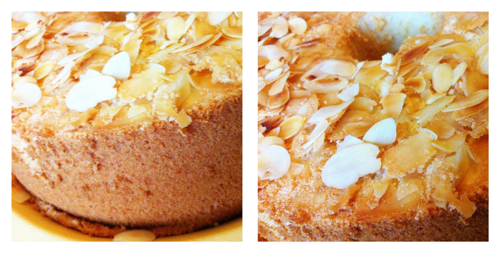 Creative heart Almond Chiffon Cake