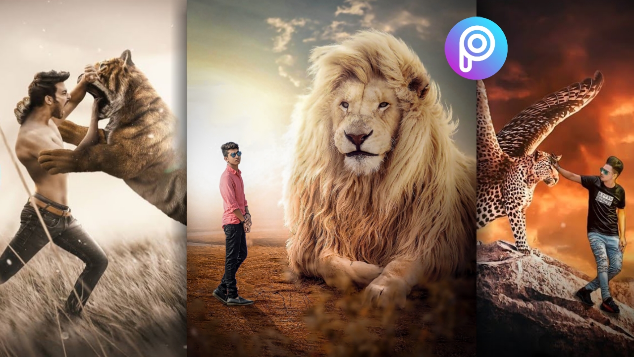 Giant Lion Photo Editing 