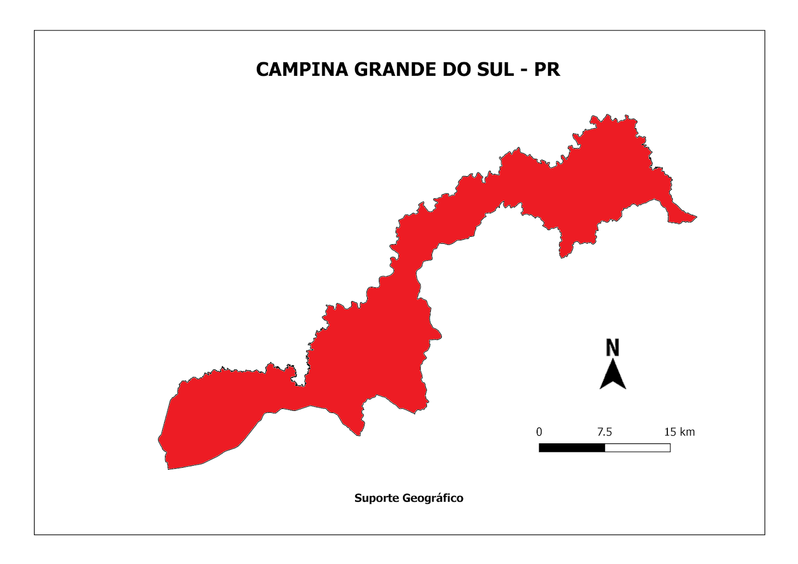 MAPA DE CAMPINA GRANDE DO SUL PR