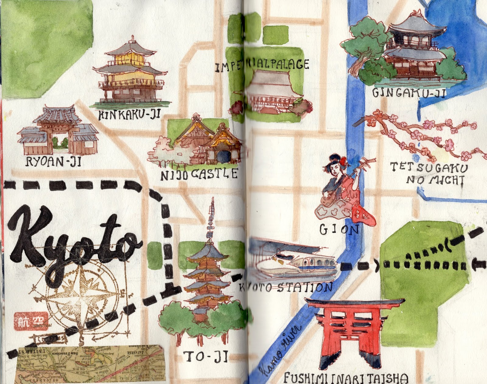 Tourist Map Of Kyoto