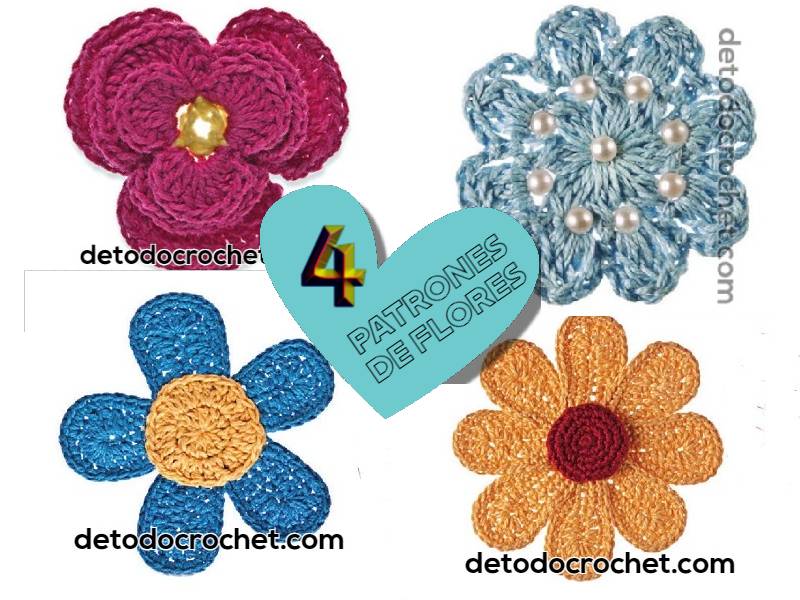 Top 105+ imagen diagramas de flores tejidas a crochet - Abzlocal.mx