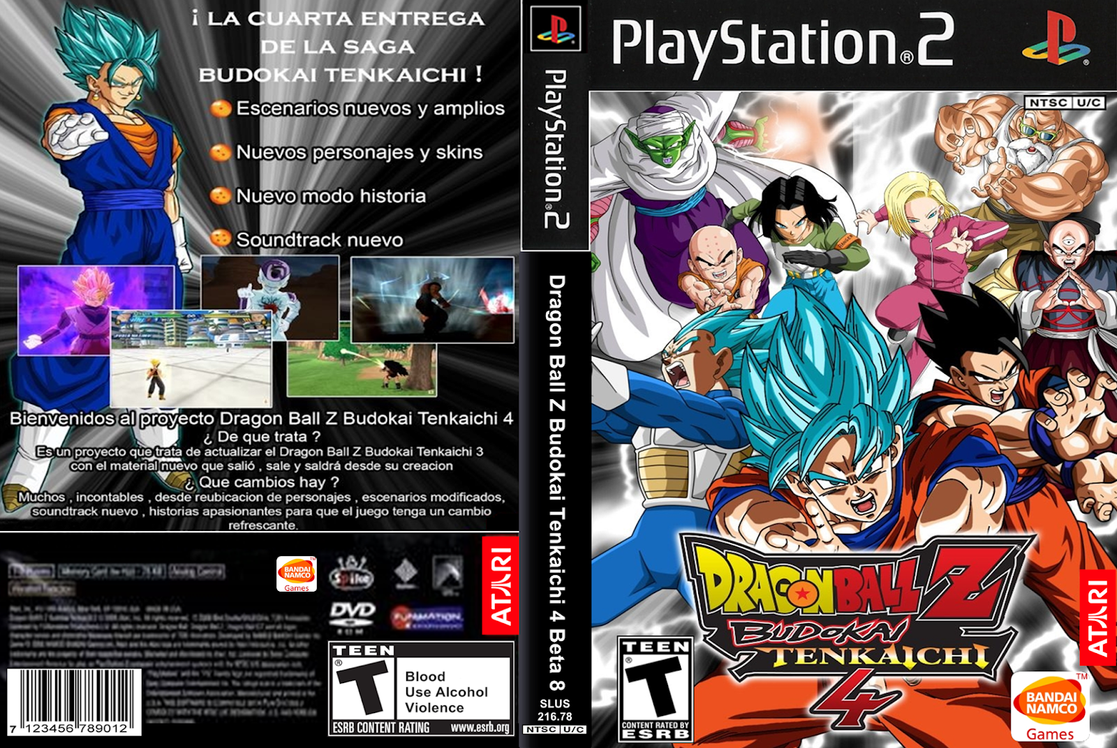 PS2 Game - Dragon Ball Z Budokai Tenkaichi 3 Remake ISO Super VS AF V4