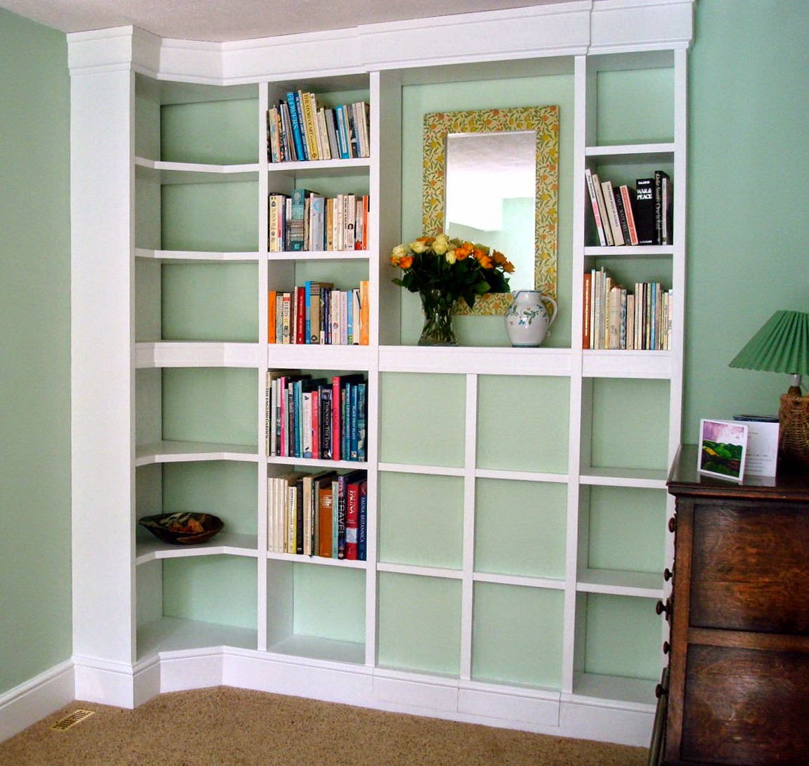 Drawing room corner unit with concealed cupboard-under-the-stairs