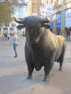 Bull Sculpture Frankfurt Germany.