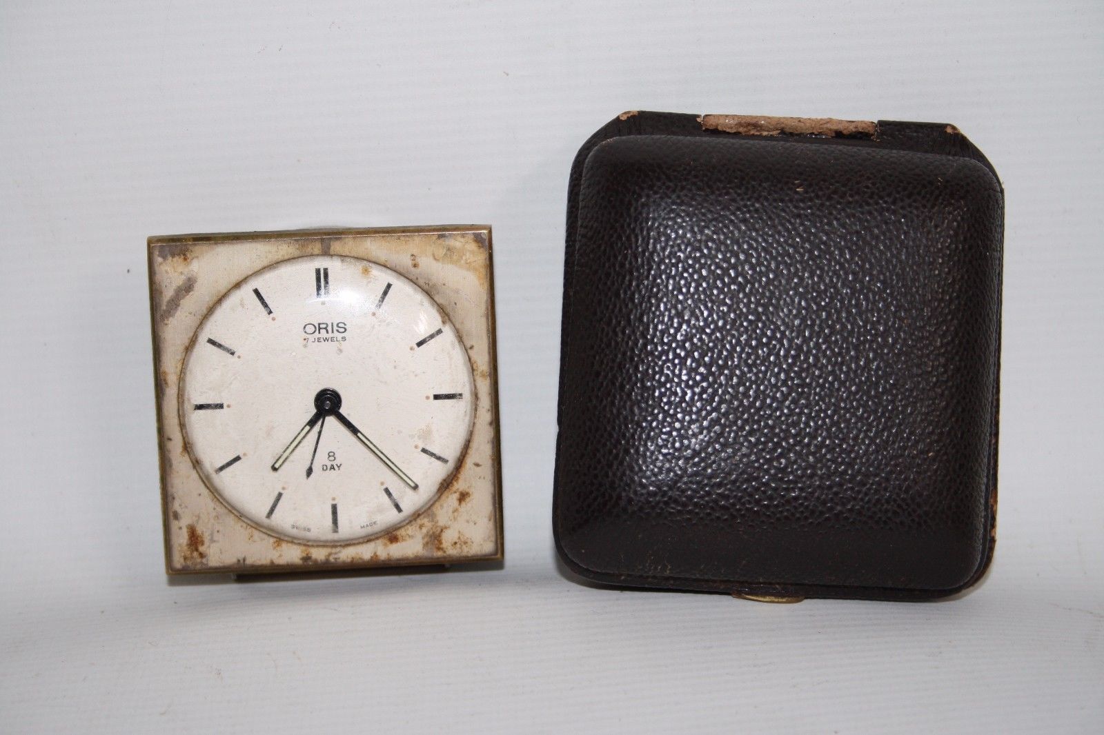 VintageDigger Vintage ORIS 7 Jewel 8 Day Swiss Alarm Travel Clock