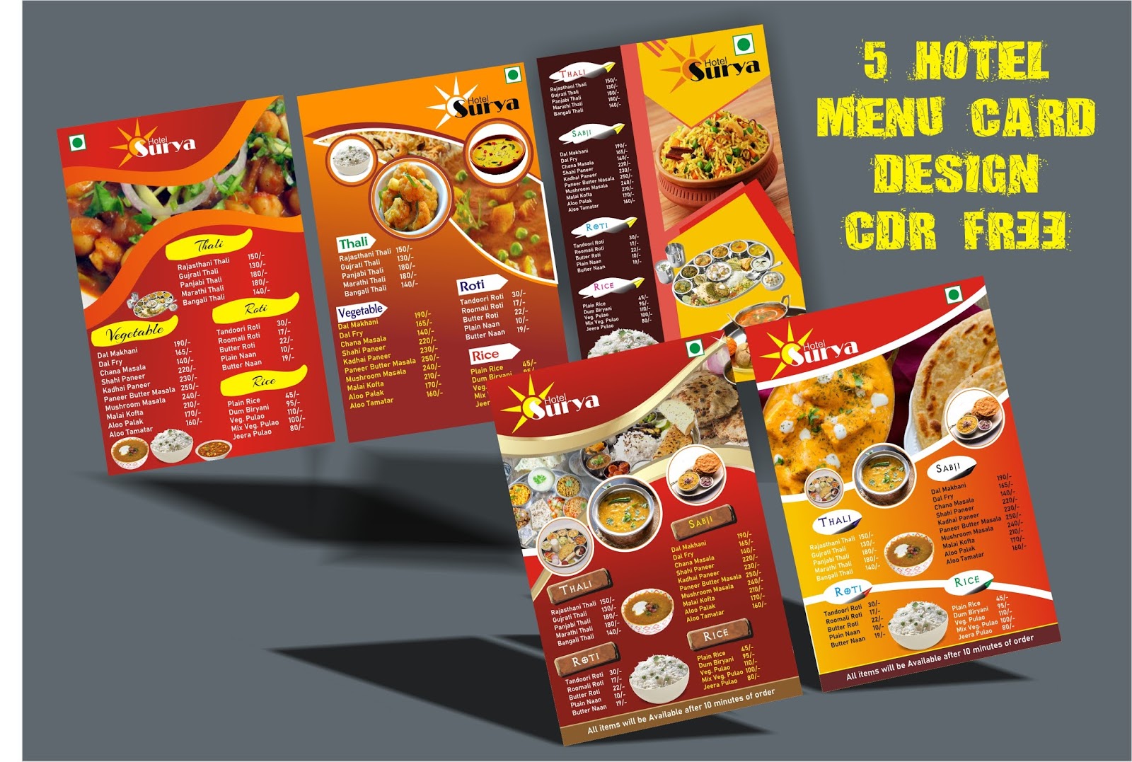 HOTEL MENU CARD CDR FREE DOWNLOAD