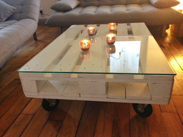 tutoriel table basse palette, table basse palette, que faire avec une palette en bois, palette bois deco, palette meuble